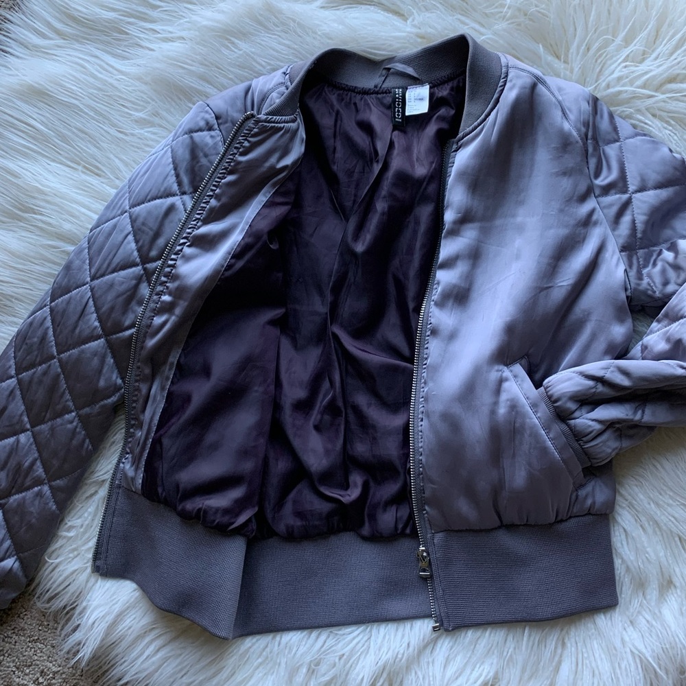 H&M Grey Bomber Springtime Jacket